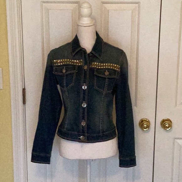 V Cristina Vintage Embellished Jean Jacket - Picture 2 of 11